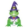 Wizard Frog Airblown Yard Inflatable, Purple and Green, 3.5', Halloween by Way To Celebrate