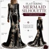 Women Skeleton Dress 3D Print Velvet Floral Long Sleeve Halloween Costumes, Skeleton Costume for Women Cosplay Party