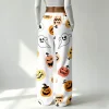Women's Halloween Flannel Pajama Pants Comfy Drawstring Halloween Pajamas Cozy Warm Halloween Lounge Pants Bottoms S-2XL