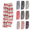 Women's Halloween Flannel Pajama Pants Comfy Drawstring Halloween Pajamas Cozy Warm Halloween Lounge Pants Bottoms S-2XL