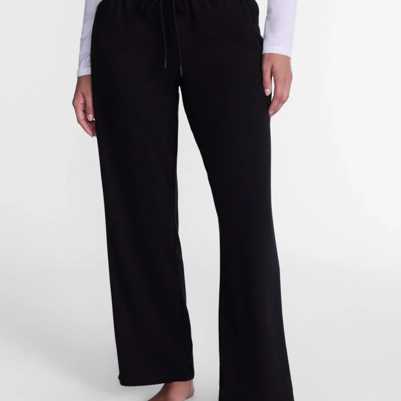 Women’s Halloween Printed Foldover Waistband French Terry Lounge Pants, 29" Inseam