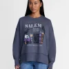 Women's Halloween Salem Book Club Graphic Fleece from Way to Celebrate, Sizes S-4X