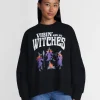 Women's Halloween Salem Book Club Graphic Fleece from Way to Celebrate, Sizes S-4X