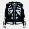 Women's Halloween Skeleton Graphic Cardigan Sweater from Way to Celebrate, Sizes S-4X