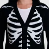Women's Halloween Skeleton Graphic Cardigan Sweater from Way to Celebrate, Sizes S-4X