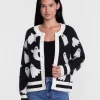 Women's Halloween Skeleton Graphic Cardigan Sweater from Way to Celebrate, Sizes S-4X
