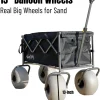 WONDERCAMEL Collapsible All-Terrain Beach Wagon With 13in Balloon Wheels, 185L, 46in D x 28.98in W x 46in H