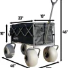 WONDERCAMEL Collapsible All-Terrain Beach Wagon With 13in Balloon Wheels, 185L, 46in D x 28.98in W x 46in H