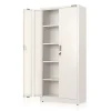 WORKPRO Metal Storage Cabinet With Locking Doors, Adjustable Shelves, Black, 71 Inches Tall - 31-1/2 x 15-3/4 Inch