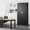WORKPRO Metal Storage Cabinet With Locking Doors, Adjustable Shelves, Black, 71 Inches Tall - 31-1/2 x 15-3/4 Inch