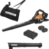 WORX 40V Cordless Leaf Blower, Vacuum And Mulcher With 2 x 4.0 Ah Batteries And Charger - WG583