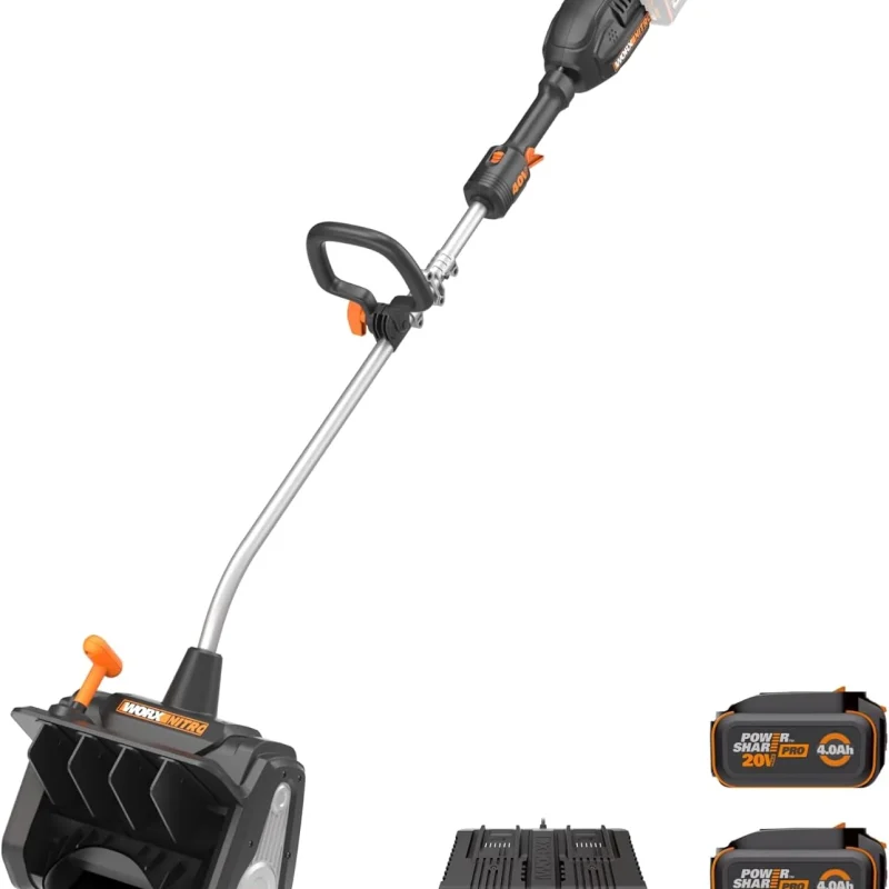 WORX Nitro 40V 12in Cordless Snow Shovel With 2 x 4.0 Ah Batteries And Charger - WG460
