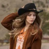 Wowstyle Wide Brim Cowboy Hat for Adult Men Women Cowgirl Hat with Adjustable Leather Band Western Cattleman Cowboy Rode