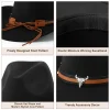 Wowstyle Wide Brim Cowboy Hat for Adult Men Women Cowgirl Hat with Adjustable Leather Band Western Cattleman Cowboy Rode