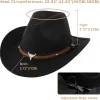 Wowstyle Wide Brim Cowboy Hat for Adult Men Women Cowgirl Hat with Adjustable Leather Band Western Cattleman Cowboy Rode