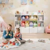Xilingol Kids Toy Storage Organizer With 6 Removable Bins, 4-Tier Cubbies And 2 Movable Drawers