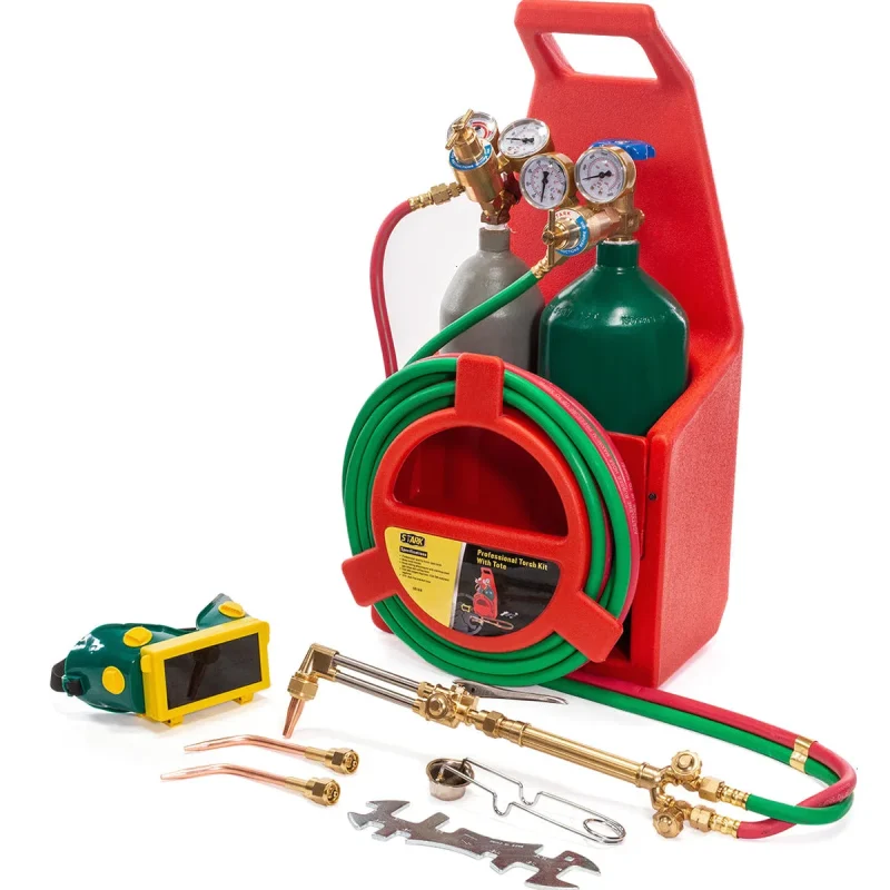 XtremepowerUS Victor Type Oxygen Acetylene Welding & Cutting Torch Set, 20cu. ft Oxygen And 10cu. ft Acetylene Cylinders