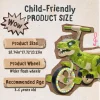 Xuanlur Kids' Dinosaur Tricycle With Flash Wheels, Music And LED Lights - Green
