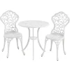 Yaheetech 3-Piece Aluminum Patio Bistro Set With 2 Chairs And Table - Antique Finish