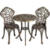 Yaheetech 3-Piece Aluminum Patio Bistro Set With 2 Chairs And Table - Antique Finish