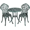 Yaheetech 3-Piece Aluminum Patio Bistro Set With 2 Chairs And Table - Antique Finish