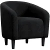 Yaheetech Boucle Upholstered Barrel Accent Chair - Club-Style Armchair