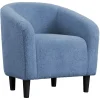 Yaheetech Boucle Upholstered Barrel Accent Chair - Club-Style Armchair