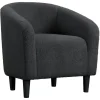 Yaheetech Boucle Upholstered Barrel Accent Chair - Club-Style Armchair