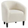 Yaheetech Boucle Upholstered Barrel Accent Chair - Club-Style Armchair