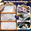 Yalumo 850 Sqft Spider Web Giant Beef Netting Halloween Decorations, 23 x 4.6Ft Pre-Cut Gauze Stretchy Spider Webs Glow