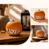 YAMB Halloween Pumpkin Teeth Decor Kit, Mini Fangs and Flat Teeth, Reusable Pin-In Design, For Pumpkin Carving and Party