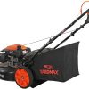 YARDMAX 22 in 201cc 6-Speed CVT RWD 3-in-1 Self-Propelled Lawn Mower, Black - YG2760