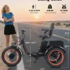 YEBEI Folding Electric Tricycle for Adults, 500W Motor, 48V15AH Lithium Battery, 20 x 4.0 in Fat Tires