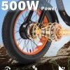 YEBEI Folding Electric Tricycle for Adults, 500W Motor, 48V15AH Lithium Battery, 20 x 4.0 in Fat Tires