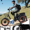YEBEI Folding Electric Tricycle for Adults, 500W Motor, 48V15AH Lithium Battery, 20 x 4.0 in Fat Tires