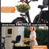 YEBEI Folding Electric Tricycle for Adults, 500W Motor, 48V15AH Lithium Battery, 20 x 4.0 in Fat Tires