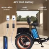 YEBEI Folding Electric Tricycle for Adults, 500W Motor, 48V15AH Lithium Battery, 20 x 4.0 in Fat Tires