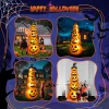 Yexmas 10ft Halloween Inflatable Pumpkins Outdoor Decor with Black Cat Tombstone and Spectre, Built-in LED Lights, for H