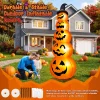 Yexmas 10ft Halloween Inflatable Pumpkins Outdoor Decor with Black Cat Tombstone and Spectre, Built-in LED Lights, for H