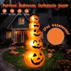 Yexmas 10ft Halloween Inflatable Pumpkins Outdoor Decor with Black Cat Tombstone and Spectre, Built-in LED Lights, for H