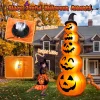 Yexmas 10ft Halloween Inflatable Pumpkins Outdoor Decor with Black Cat Tombstone and Spectre, Built-in LED Lights, for H