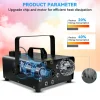 Yexmas 600W Fog Machine with Disco Ball & 8 RGB LED Lights – 2000CFM and Remote Control for Parties, Weddings, Halloween