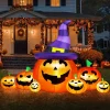 Yexmas 8 FT Halloween Inflatables Pumpkin, 7 Pumpkins Halloween Outdoor Decoration with Built-in LED Lights, Halloween B