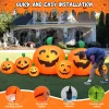 Yexmas 8 FT Halloween Inflatables Pumpkin, 7 Pumpkins Halloween Outdoor Decoration with Built-in LED Lights, Halloween B