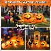 Yexmas 8 FT Halloween Inflatables Pumpkin, 7 Pumpkins Halloween Outdoor Decoration with Built-in LED Lights, Halloween B