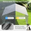 YOKWOK Outdoor Dog Kennel With Roof, 7.5X7.5ft, Silver - Outdoor Dog Crate