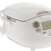 Zojirushi Made In Japan Neuro Fuzzy Rice Cooker And Warmer, 5.5-Cup, Premium White - NS-ZCC10